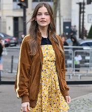 Barbara Palvin Paris Show Brown Suede Jacket