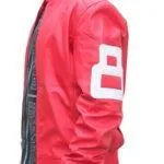 8 Ball Pink Leather Bomber Jacket