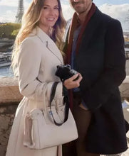 Alexa PenaVega A Paris Proposal 2023 White Wool Coat For Women