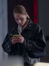 As the Crow Flies S01 Miray Daner Black Leather Jacket