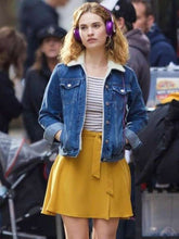Lily James Baby Driver Denim Jacket