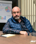 Bad Thoughts S01 Tom Segura Blue Puffer Vest