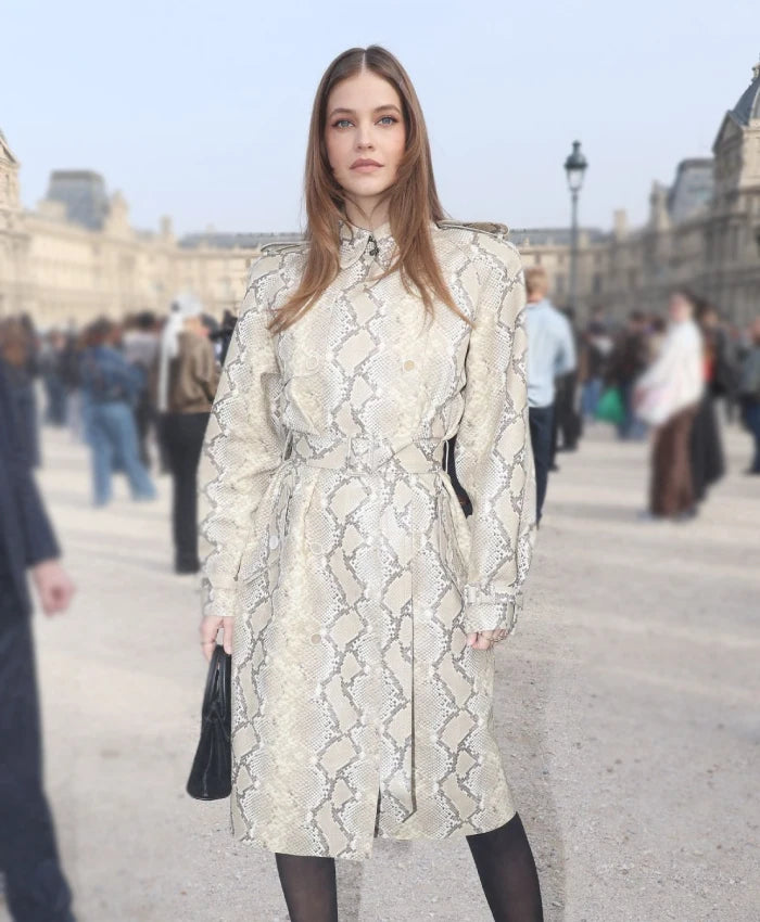Barbara Palvin FW 2026 Printed Coat
