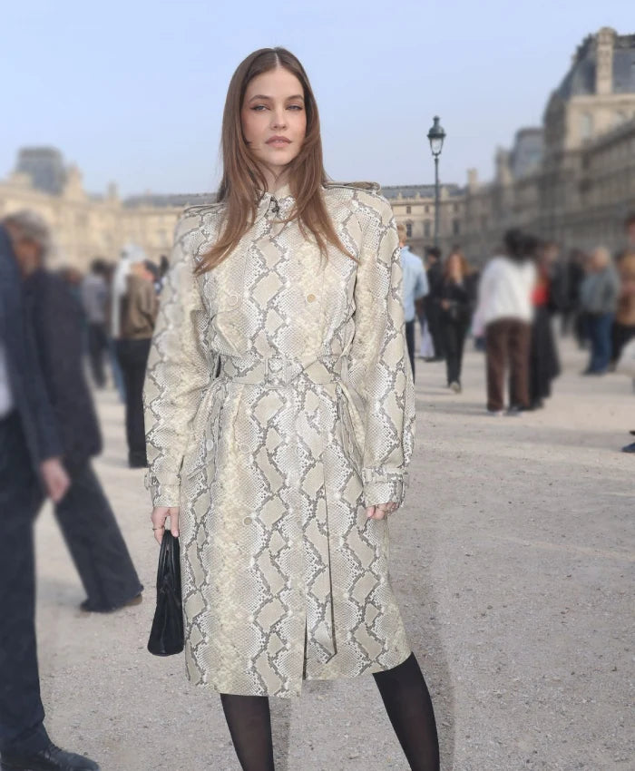 Barbara Palvin FW 2026 Printed Coat