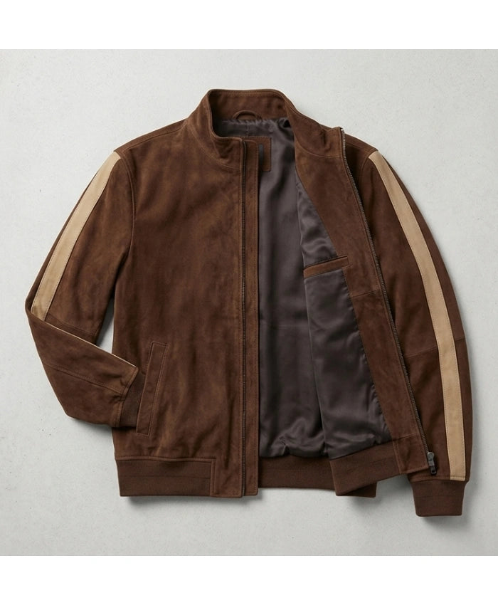 Barbara Palvin Paris Show Brown Suede Jacket