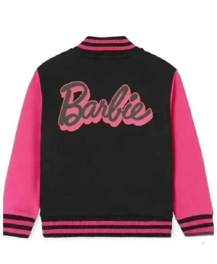 Barbie Pink and Black Varsity Jacket