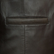 Fitted Leather Blazer Women Black N Brown