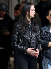 Raffey Cassidy Vox Lux Black Leather Jacket