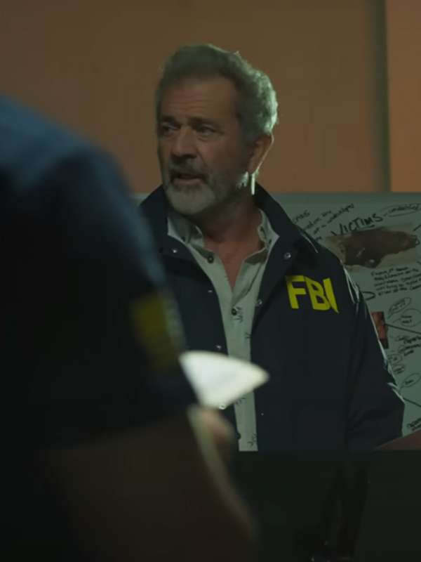 Mel Gibson Boneyard 2024 Fbi Blue Jacket