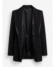 Hannah Waddingham Draped Off The Shoulders Black Blazer