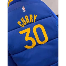 Golden State Warriors Ayesha Curry Blue Puffer Jacket