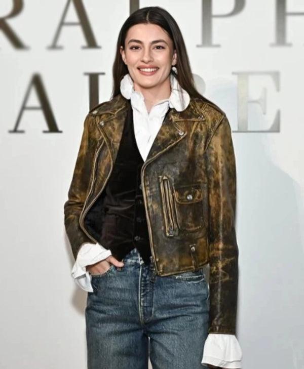 Diana Silvers NY Fashion Week 2026 Leather Jacket