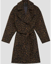 Stana Katic Murder in a Small Town Brown Print Coat