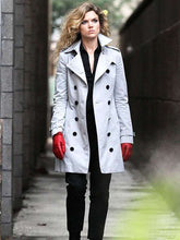 Camren Bicondova Gotham White Trench Coat