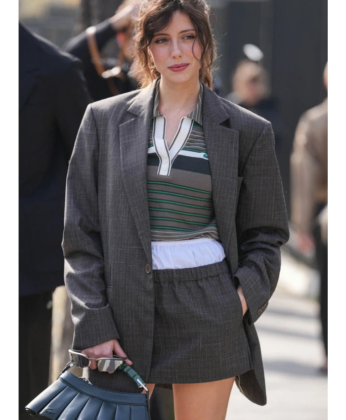Celeste Dalla Porta Paris Fashion Show Blazer