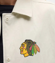 Chicago Blackhawks Heathered Bone Coach’s Jacket