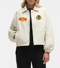 Chicago Blackhawks Heathered Bone Coach’s Jacket