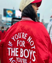 Claire Kittle The Boys Red Bomber Jacket For Men and Women