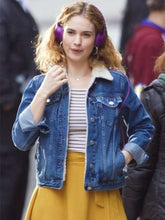 Lily James Baby Driver Denim Jacket