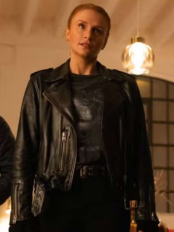 Bryce Dallas Howard Deep Cover  Leather Jacket