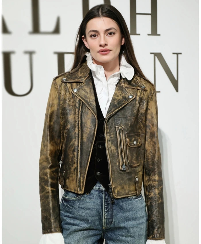 Diana Silvers NY Fashion Week 2026 Leather Jacket