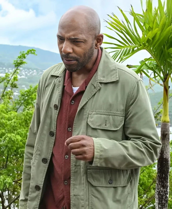 Death in Paradise S15 DI Mervin Wilson Green Jacket