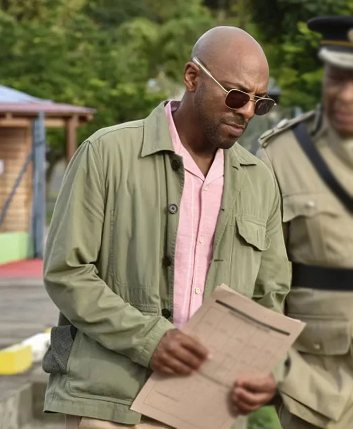 Death in Paradise S15 DI Mervin Wilson Green Jacket