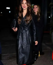 Eiza Gonzalez 2024 Black Real Leather Coat For Womens