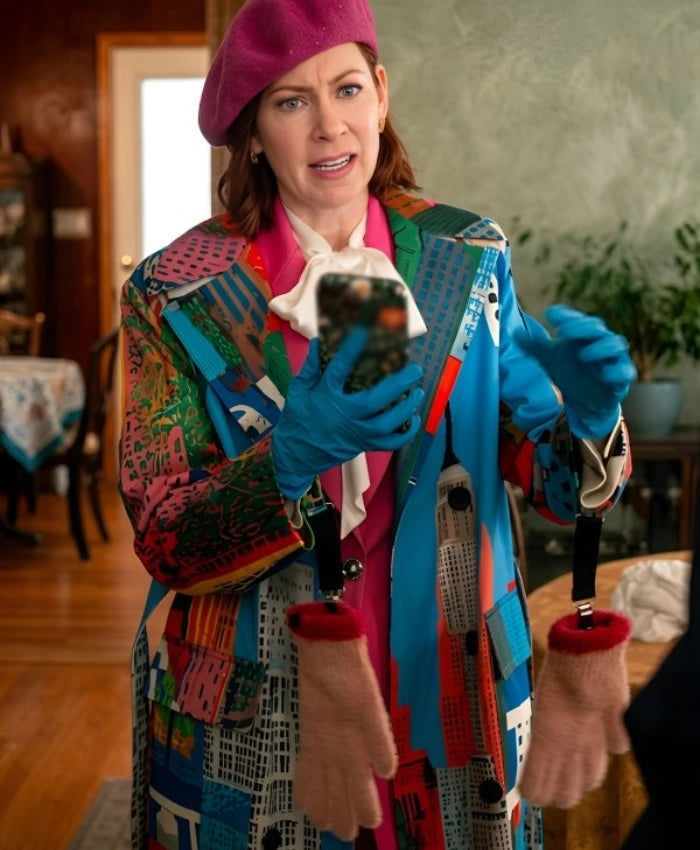 Elsbeth S3 Carrie Preston NY City Printed Coat