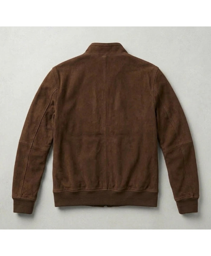 Barbara Palvin Paris Show Brown Suede Jacket