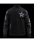 Finn Larkin Dallas Cowboys Black Wool Varsity Jacket