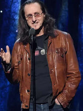 Geddy Lee Asks Brown Leather Jacket