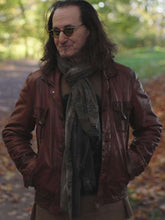 Geddy Lee Asks Brown Leather Jacket