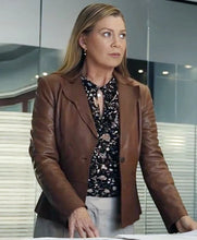 Good American Family S01 Kristine Barnett Leather Blazer