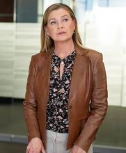 Good American Family S01 Kristine Barnett Leather Blazer