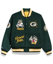 Mickey Mouse x Green Bay Packers Varsity Jacket