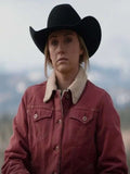 Heartland Season 14 Amy Fleming Red Sherpa Jacket