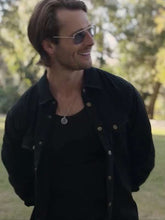Glen Powell Hit Man 2024 Black Jacket