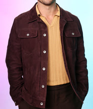 Glen Powell Hit Man 2024 Maroon Jacket