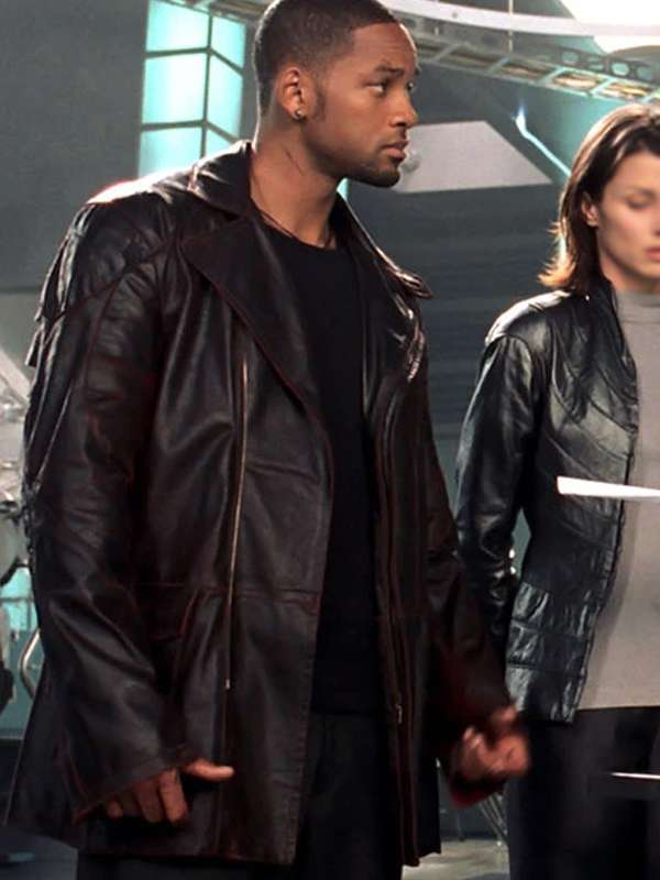 Will Smith I, Robot Brown Leather Jacket