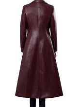 Dark Phoenix Sophie Turner Maroon Leather Coat