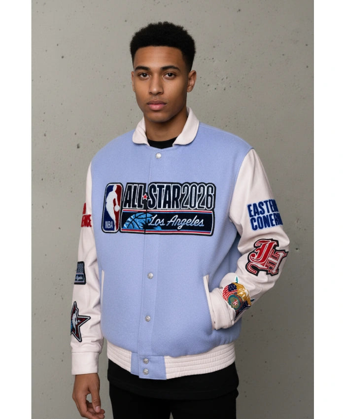 NBA All-Star 2026 Wool and Leather Varsity Jacket