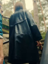Jella Haase Kleo S02 Black Leather Trench Coat