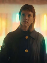 Jella Haase Kleo S02 Black Leather Trench Coat
