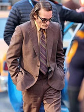 Joker 2024 Joaquin Phoenix Brown Suit