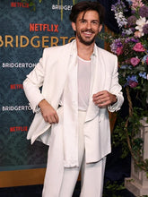 Bridgerton Premiere Jonathan Bailey White Suit