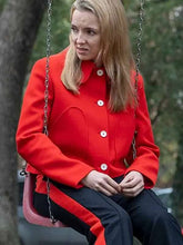 Jodie Comer Killing Eve Red Wool Jacket