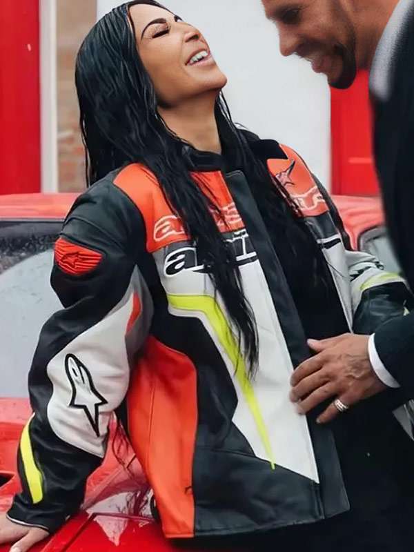 Kim Kardashian Racer Leather Jacket