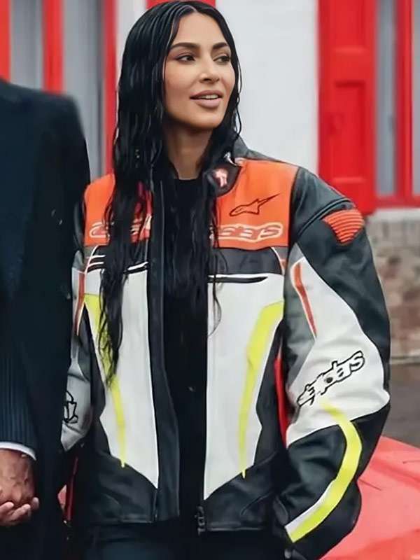 Kim Kardashian Racer Leather Jacket