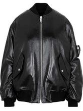 Kim Kardashian Oversized Black Bomber Jacket